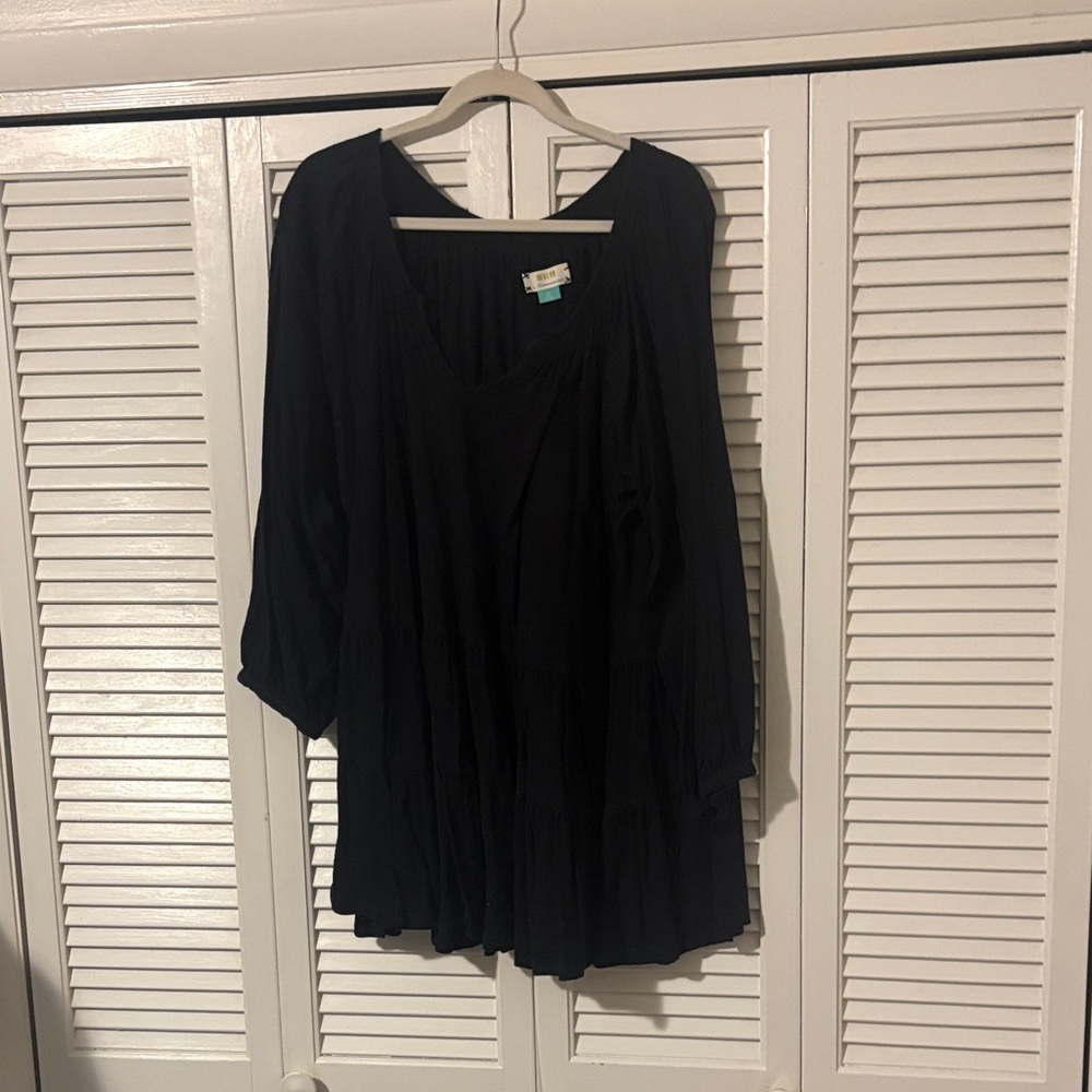 Anthropologie Black Tunic Top